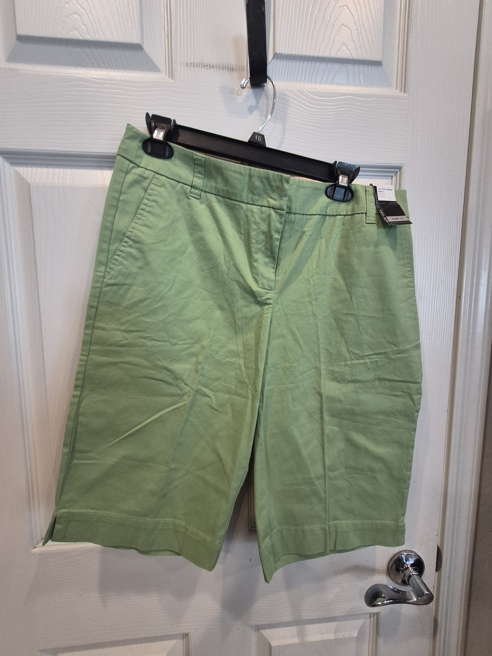 5/25 New York & Company Light Green Bermuda Shorts
